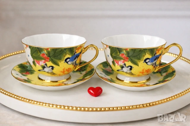 Чаши с цветя от костен порцелан за миялна машина, снимка 7 - Подаръци за жени - 24563758