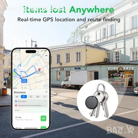 Нов комплект Bluetooth тракер 4 броя Apple Find My iOS IP67 за ключове багаж, снимка 3 - Друга електроника - 54225668