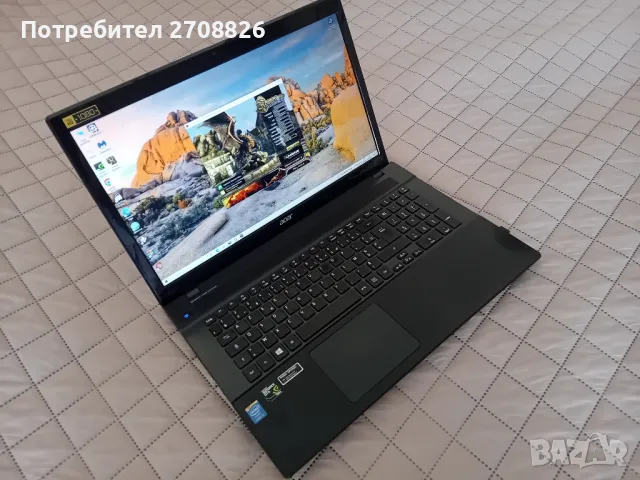 Голям и бърз геймърски лаптоп Acer 17,3 инча 2 видео карти i5 RAM 12GB, снимка 1 - Лаптопи за игри - 47437484