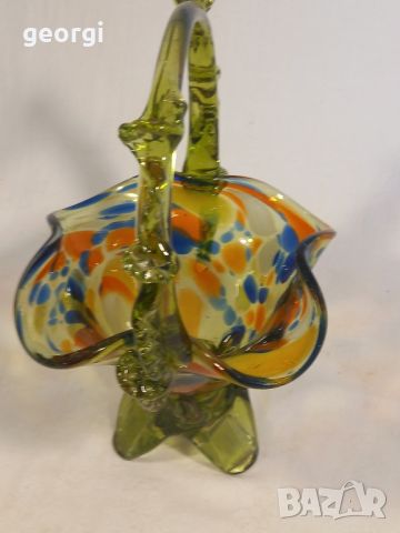 стъклена кошница Murano , снимка 2 - Декорация за дома - 46016930