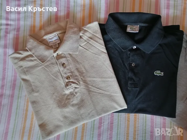 Мъжки блузи с яка LACOSTE - B, XXL, и COTTON DELUXE by ANVIL - HL, USA, снимка 2 - Тениски - 49206288