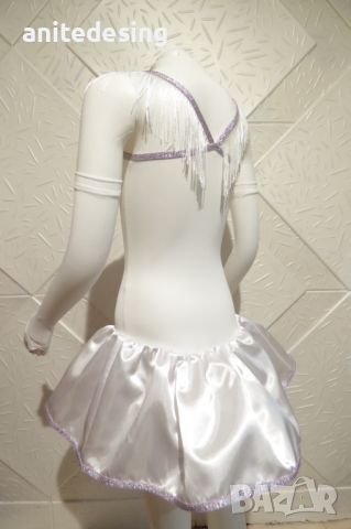 Бяла детска рокля за спортни танци, снимка 8 - Детски рокли и поли - 45197660