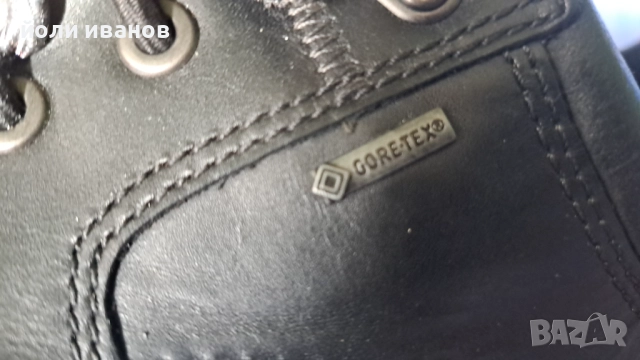 ECC0-gore tex-кожени мъжки обувки с мембрана 46 номер, снимка 2 - Маратонки - 52973252