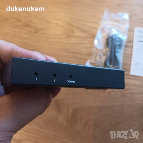 НОВ! HDMI разклонител, сплитер 1 вход към 2 изхода,4K,PS4 Xbox лаптоп, снимка 10 - Други - 50615469