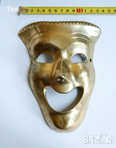 Бронзова театрална маска, снимка 5 - Колекции - 50251258