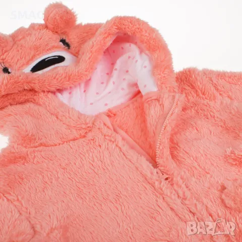 Бебешко яке с качулка и ушички на плюшено мече S_1245181, снимка 2 - Бебешки якета и елеци - 49623132