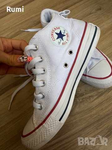 Оригинални високи бели кецове Converse ! 39 н, снимка 2 - Кецове - 52188287