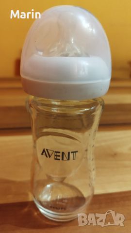 Стъклено шише AVENT , снимка 1 - Прибори, съдове, шишета и биберони - 45886035