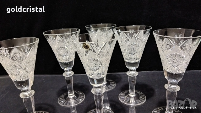 кристални чаши , снимка 5 - Антикварни и старинни предмети - 52968756