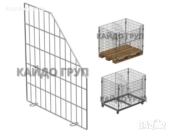 Телен кош, сгъваем, с платформа на колелца, различни размери, снимка 3 - Оборудване за магазин - 52693638