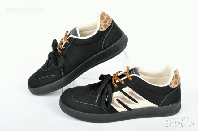 НОВО! Ниски спортни дамски кецове - Два цвята, снимка 2 - Кецове - 51688667