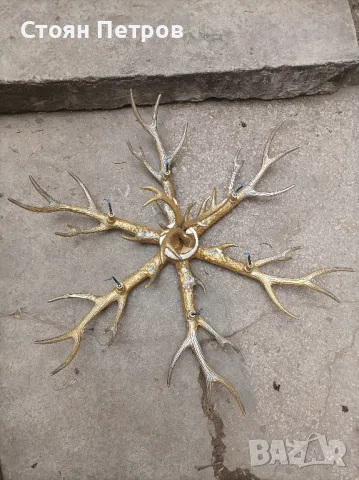 Полилей - Осветително тяло Еленски рога, снимка 7 - Полилеи - 49677392