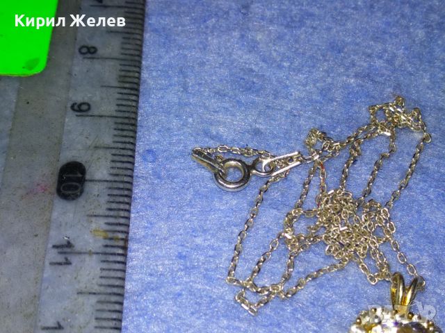 НЕЖНО СРЕБЪРНО КОЛИЕ със СКЪПОЦЕНЕН МАРКОВ СРЕБЪРЕН МЕДАЛЬОН СРЕБРО 925 с ПОЗЛАТА и ЦИРКОНИ 45714, снимка 9 - Колиета, медальони, синджири - 46265792