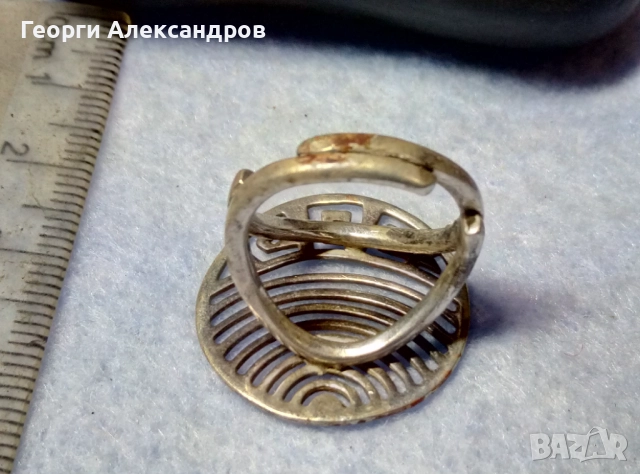 Регулируем Версаче СРЕБЪРЕН Пръстен СРЕБРО 925 Майсторска ажурна ръчна бутикова изработка, снимка 3 - Пръстени - 52338672
