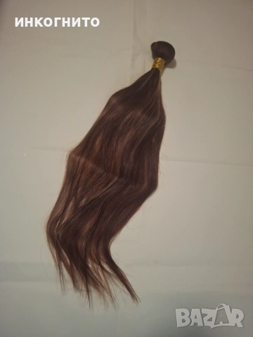 Екстеншън / треса от естествена коса, снимка 4 - Аксесоари за коса - 54151445