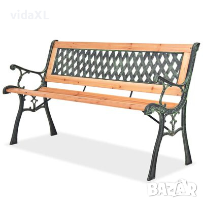 vidaXL Градинска пейка, 122 cм, дърво（SKU:40262, снимка 1 - Градински мебели, декорация  - 44937036