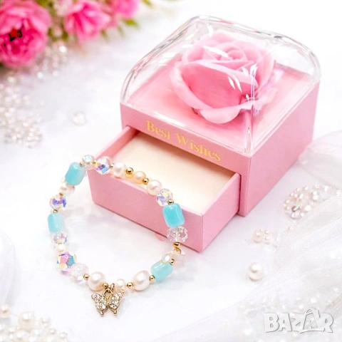 Оригинален подарък за жена - Перла на късмета със златен синджир, снимка 9 - Колиета, медальони, синджири - 49974618