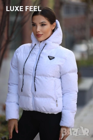 Дамски Зимни Якета с Камъни ⚜️Prada, снимка 15 - Якета - 52564541
