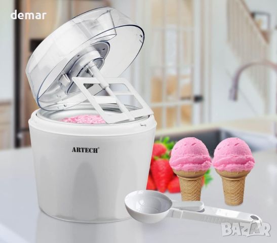 ARTECH Машина за сладолед , купа за замразяване с двойна изолация 1,5 л и аксесоари, снимка 2 - Други - 45672595