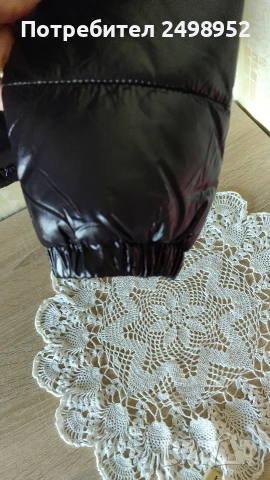 Дамско късо зимно яке с топла подплата, черен цвят. Размер M, снимка 4 - Якета - 53679047