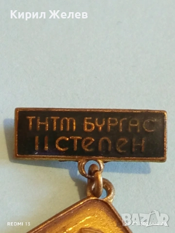 Значка награда от соца ИНИЦИАТИВА за ТЕХНИЧЕСКО и НАУЧНО ТВОРЧЕСТВО на МЛАДЕЖТА 52826, снимка 3 - Колекции - 53164076