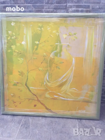 картина „Натюрморт с Амфора“ , маслени бои, художник Владин Владев , снимка 2 - Картини - 49190919