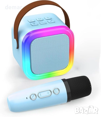 Караоке машина с микрофон (синя)