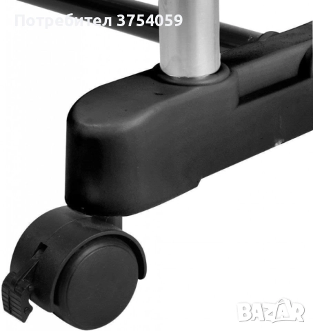 Сгъваема стойка за дрехи от неръждаема стомана, еднополюсна с колелца за дома, снимка 4 - Други стоки за дома - 52375794