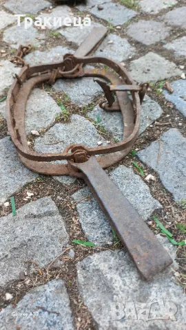 СТАР РЪЧНО КОВАН КАПАН ЗА ДИВЕЧ , снимка 3 - Антикварни и старинни предмети - 50057967