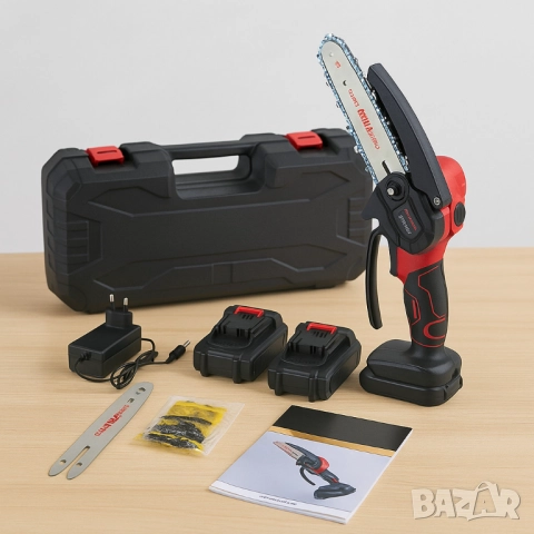 Акумулаторен верижен трион KraftWaagen KK-D01, с 2 батерии 48V / 2.0Ah