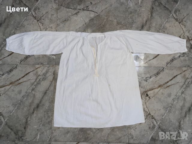 Автентична, мъжка риза - кенар, снимка 1 - Антикварни и старинни предмети - 45202257
