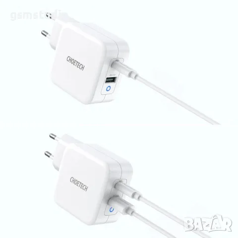 Choetech GaN Wall Charger 65W - зарядно за лаптопи, таблети, смартфони, снимка 5 - Оригинални зарядни - 46872338