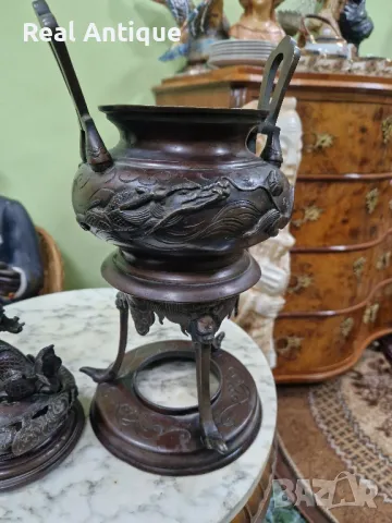 Стара голяма антикварна колекционерска китайска кадилница , снимка 8 - Антикварни и старинни предмети - 49488772