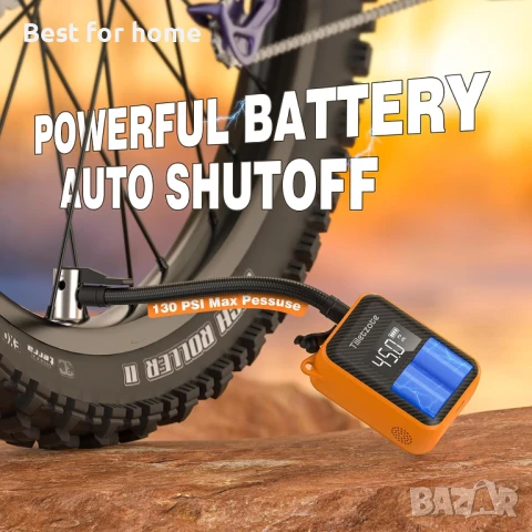 Електрическа мини помпа за велосипед, снимка 6 - Аксесоари за велосипеди - 51328874