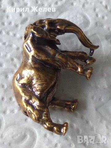 Бронзова фигурка на слон малка  52504, снимка 6 - Колекции - 52589495