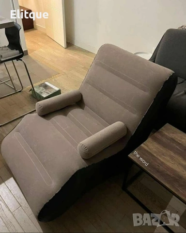 Удобен надуваем S-образен шезлонг с подлакътници, снимка 2 - Надуваеми играчки - 53459632