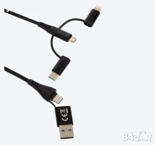 Sologic 6-в-1 кабел за зареждане и данни IPhone Android type C , снимка 2 - USB кабели - 50737430