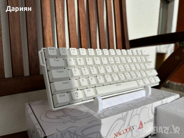 Механична Клавиатура Ajazz x Nacodex NK61 / 60% / Cherry MX Red Switch-ове / Hot swap /, снимка 6 - Клавиатури и мишки - 53541606