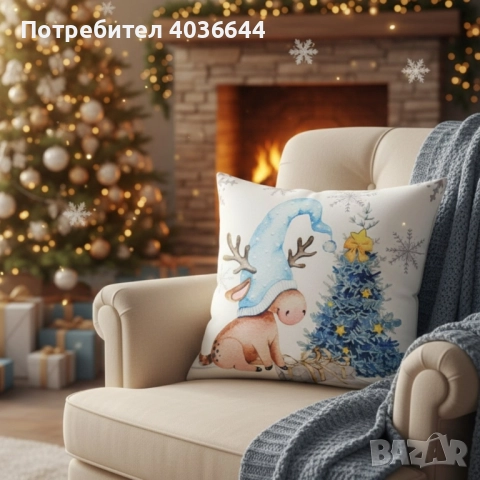 Коледни декоративни калъфки за възглавници – 7 уникални празнични дизайна, 45×45 см - 6бр в комплект, снимка 5 - Декорация за дома - 52076961