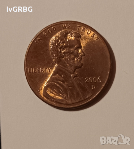 1 цент САЩ 2006 1 цент 2006 Американска монета Линкълн 