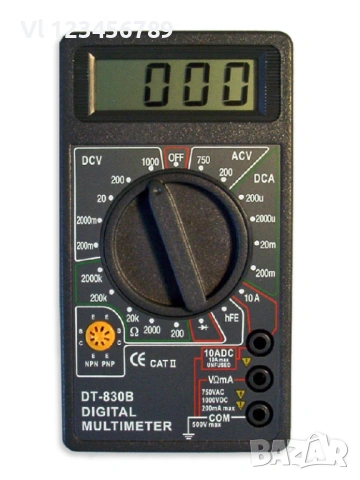 Цифров мултимер / мултицет "Digital Multimeter DT-832", снимка 2 - Други инструменти - 53616544