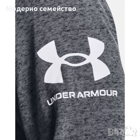 Мъжко горнище under armour rival terry full zip hoodie grey, снимка 2 - Спортни дрехи, екипи - 46651442