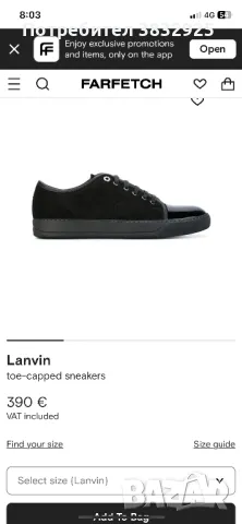 Lanvin toe-capped sneakers, снимка 3 - Кецове - 49293830