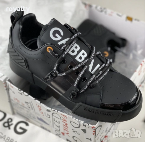 Dolce & Gabbana Черни Мъжки Маратонки 40-45 Номер Най Висок Клас с Кутия 