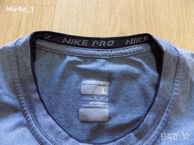 потник nike pro найк тениска блуза оригинал спорт фитнес крос мъжка L, снимка 5 - Тениски - 46485314