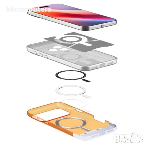 Оригинален кейс Spigen Classic C1 MagSafe, За iPhone 17 Pro Max (6.9), Оранжев и Протектор, снимка 6 - Калъфи, кейсове - 54158593
