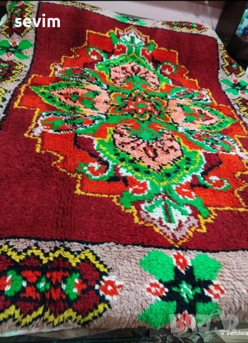 Вълнен китеник с размери 180 на 200 см, снимка 5 - Декорация за дома - 53790615