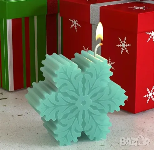 Молд к-т 2 броя за 4 вида снежинки , снимка 7 - Форми - 49469663