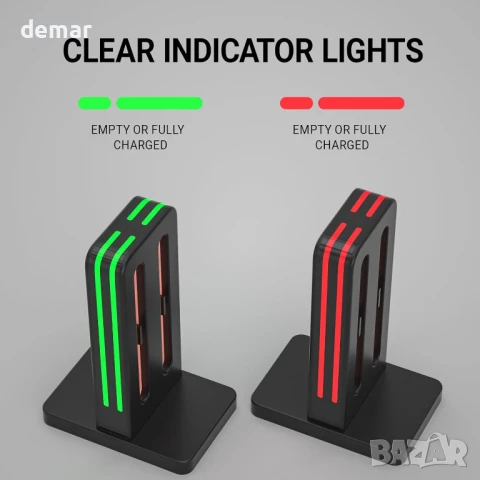 WUXIDIXI Зарядна станция, съвместима с контролери Nintendo Switch 2 Joy-Con, черна, снимка 6 - Аксесоари - 50536673