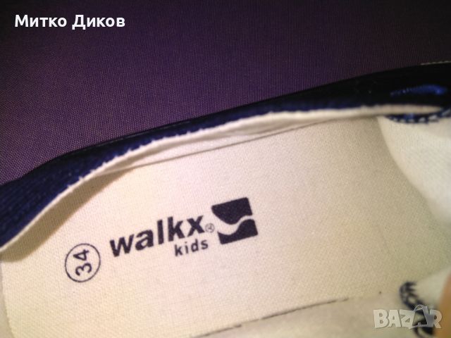 Walkx  kids маркови кецове сникърси №34 стелка 22см нови, снимка 8 - Детски маратонки - 46599500